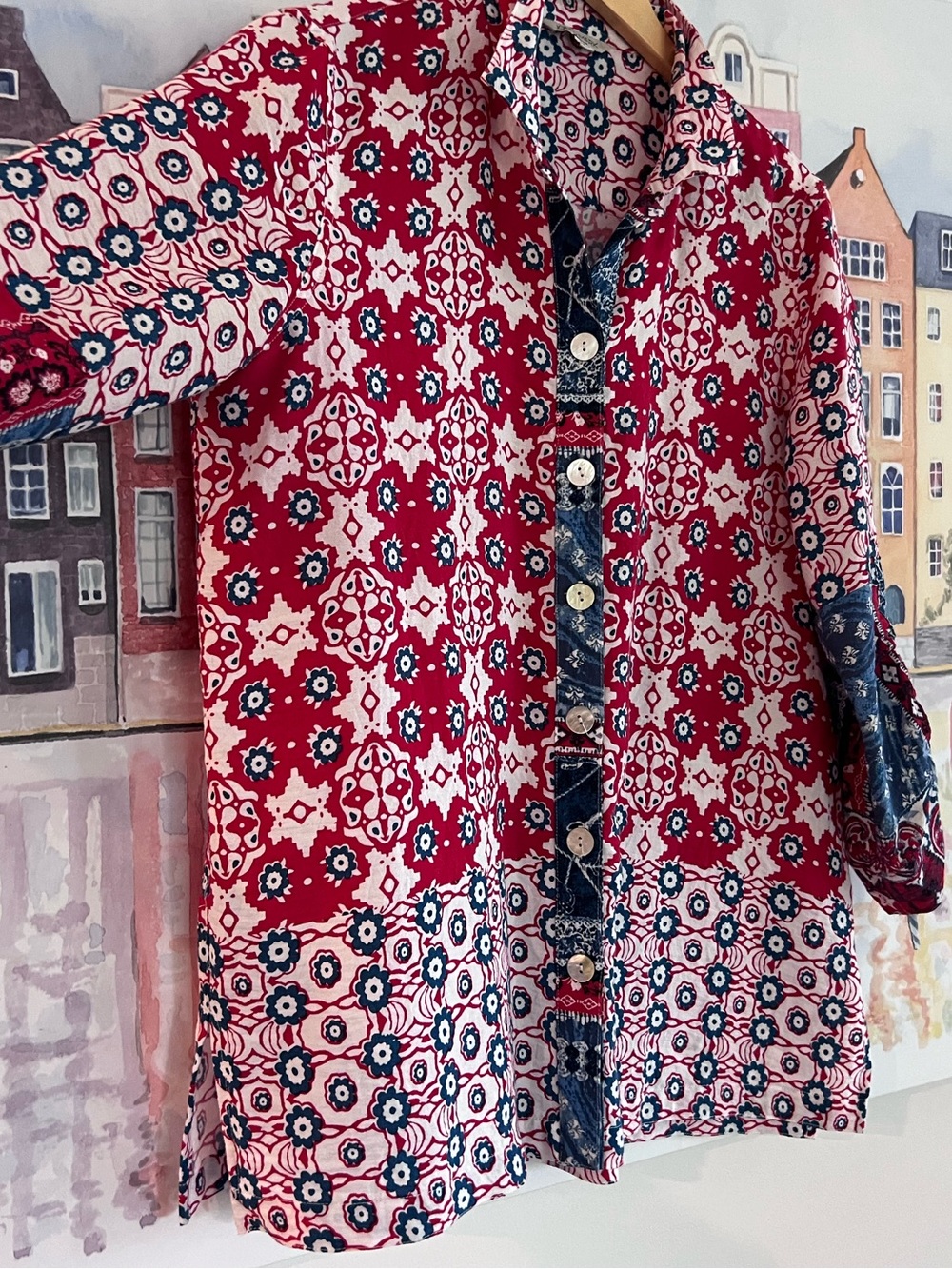 John Mark Women's Geometric Patterned Button-Up Tunic Size M - Picture 6 of 13